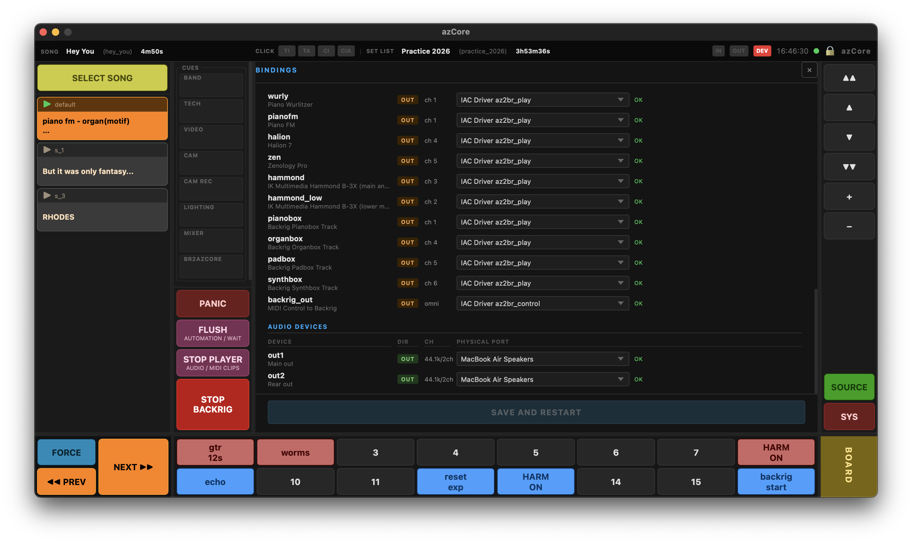 MIDI bindings and audio devices