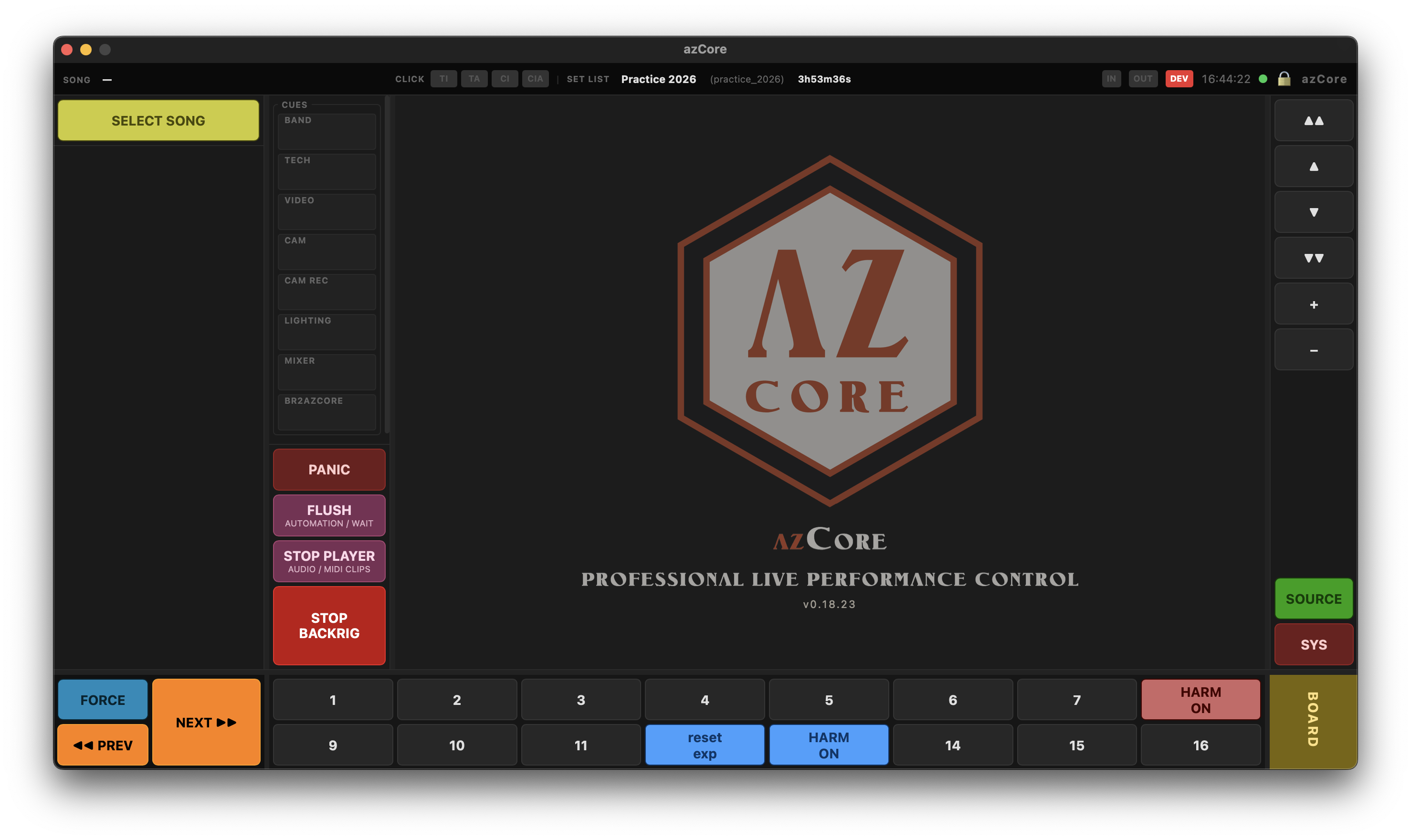 azCore main interface
